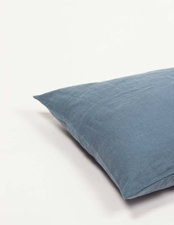 Linen Pillowcase - Grey blue