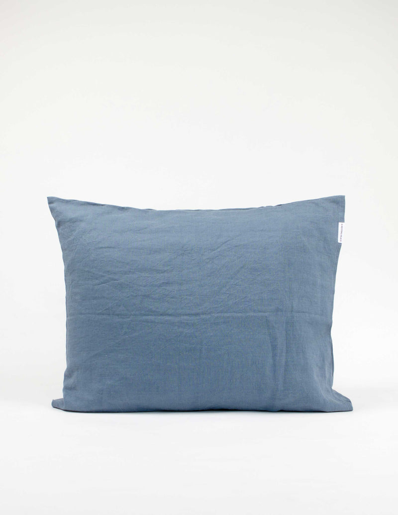 Linen Pillowcase - Grey blue