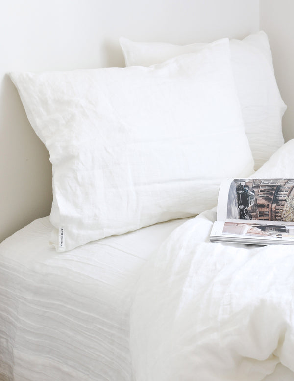 Linen Pillowcase - White
