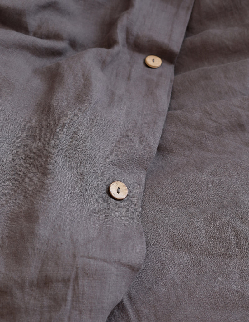 Linen Duvet Cover - Charcoal gray
