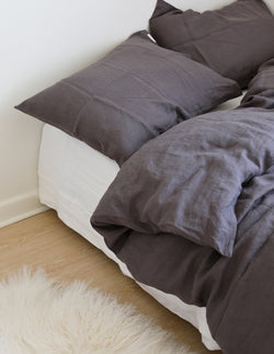 Linen Pillowcase - Charcoal gray