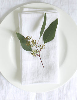 Linen Napkin Sets - White