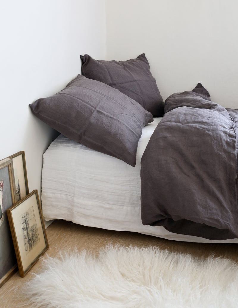 Linen Pillowcase - Charcoal gray