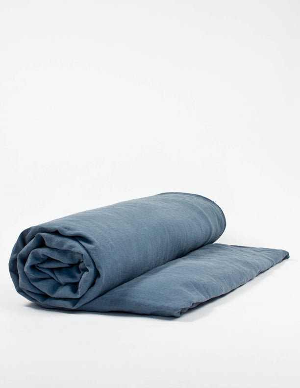 Linen Duvet Cover - Blue grey